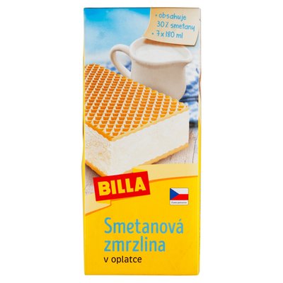 Obrázek BILLA Smetanová zmrzlina v oplatce 7 x 180ml (1260ml)