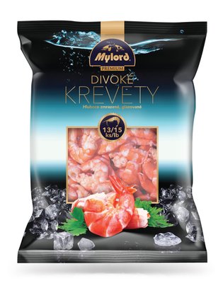 Obrázek Mylord Premium Divoké krevety hluboce zmrazené glazované 13/15 ks/lb 500g