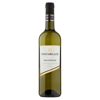 Obrázek Víno Mikulov Sauvignon jakostní víno odrůdové suché bílé 0,75l