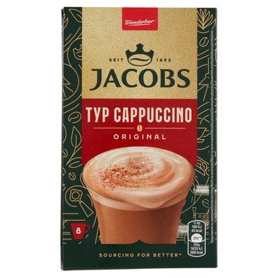 Obrázek Jacobs Original Cappuccino rozpustný kávový nápoj 8 x 11,6g (92,8g)