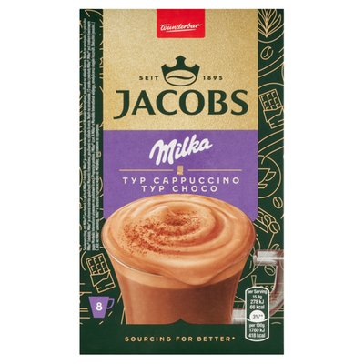 Obrázek Jacobs Cappuccino s příchutí Milka čokolády 8 x 15,8g (126,4g)