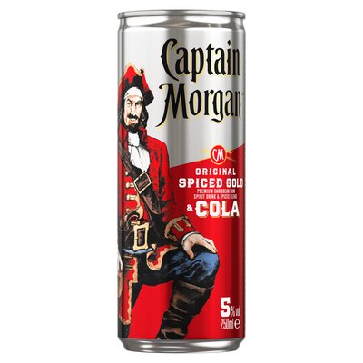 Obrázek Captain Morgan & Cola 5% 0,25l