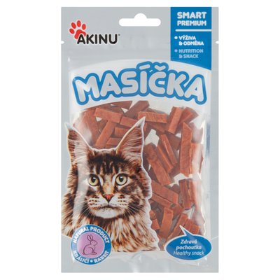 Obrázek Akinu MASÍČKA Králičí nudličky pamlsek pro kočky 50 g