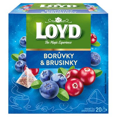 Obrázek Loyd Ovocný čaj aromatizovaný borůvky & brusinky 20 x 2g (40g)