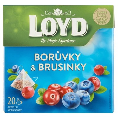 Obrázek Loyd Ovocný čaj aromatizovaný borůvky & brusinky 20 x 2g (40g)
