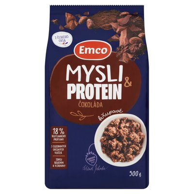 Obrázek Emco Mysli & protein křupavé čokoláda 500g