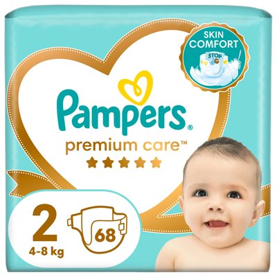 Obrázek Pampers Premium Care Velikost 2, 68 Plenek, 4kg-8kg