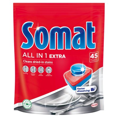 Obrázek Somat Tablety do myčky All in 1 Extra 45 ks