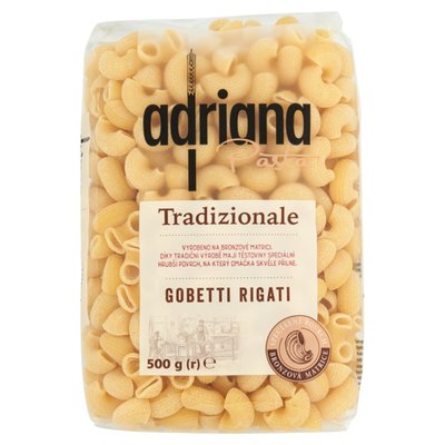 Obrázek Adriana Tradizionale Gobetti Rigati těstoviny semolinové sušené 500g