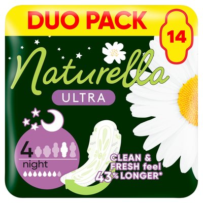 Obrázek Naturella Ultra, Velikost 4 Night, Vložky S Křidélky, 14