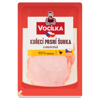 Obrázek VOCÍLKA Kuřecí prsní šunka zauzená krájená 100g