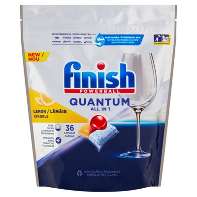 Obrázek Finish Quantum All in 1 kapsle do myčky nádobí Lemon Sparkle 36 ks 374,4g