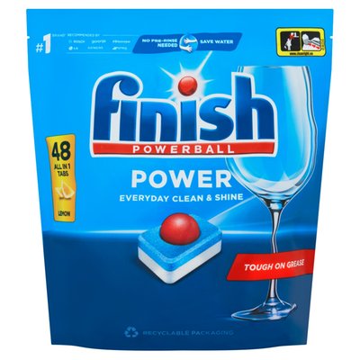 Obrázek Finish Powerball Power All in 1 Lemon tablety do myčky nádobí 48 ks 768g