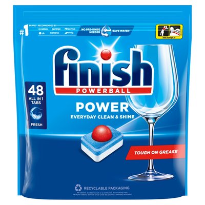 Obrázek Finish Power All in 1 tablety do myčky nádobí 48 ks 768g
