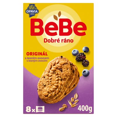 Obrázek Opavia sušenky BeBe Dobré Ráno s lesním ovocem 8 x 50g (400g)