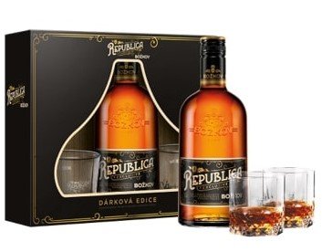 Obrázek Božkov Republica Exclusive 38% 0,5l + 2 skleničky