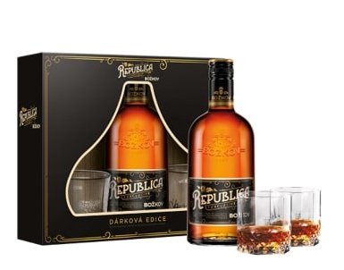 Obrázek Božkov Republica Exclusive 38% 0,5l + 2 skleničky