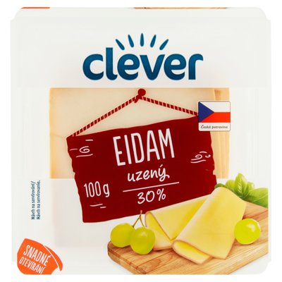 Obrázek clever Eidam uzený 30% 100g