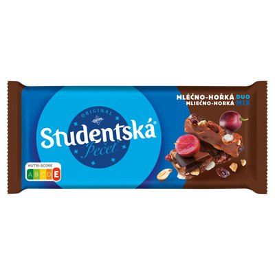 Obrázek ORION Studentská pečeť Mléčno-Hořká čokoláda s arašídy, rozinkami a želé 170g