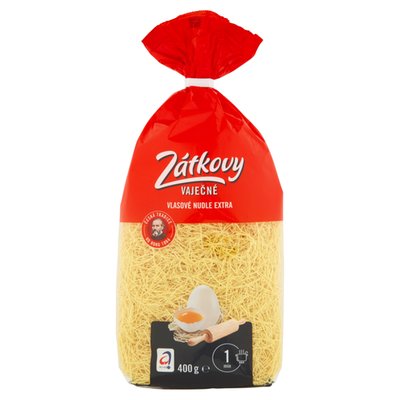 Obrázek Zátkovy Vaječné Vlasové nudle extra 400g