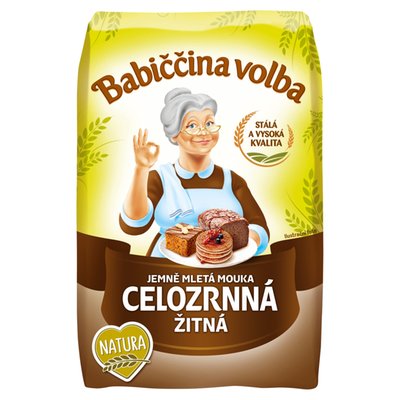 Obrázek Babiččina Volba Mouka žitná celozrnná jemně mletá 1kg