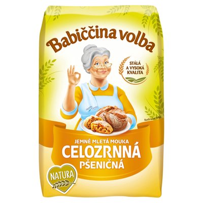 Obrázek Babiččina Volba Mouka pšeničná celozrnná jemně mletá 1kg