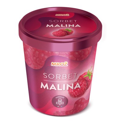 Obrázek Mrož Sorbet malina kelímek 460 ml