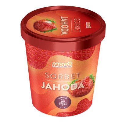 Obrázek Mrož Sorbet jahoda kelímek 460 ml