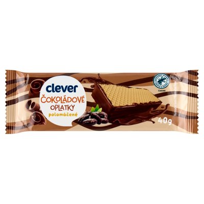 Obrázek clever Čokoládové oplatky polomáčené 40g