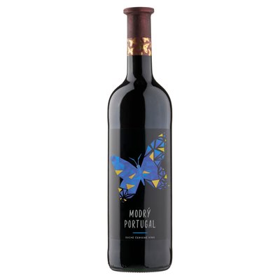 Obrázek Motýl Modrý Portugal suché červené víno 0,75l