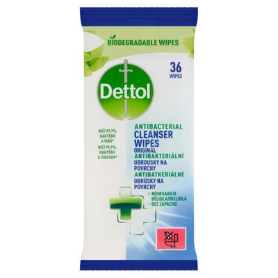 Obrázek Dettol Antibakteriální ubrousky na povrchy 36 ks