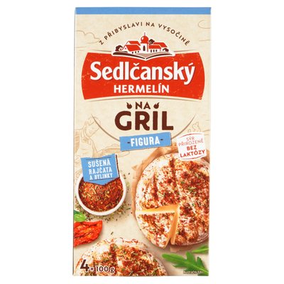 Obrázek Sedlčanský Hermelín na gril figura sušená rajčata a bylinky 407g