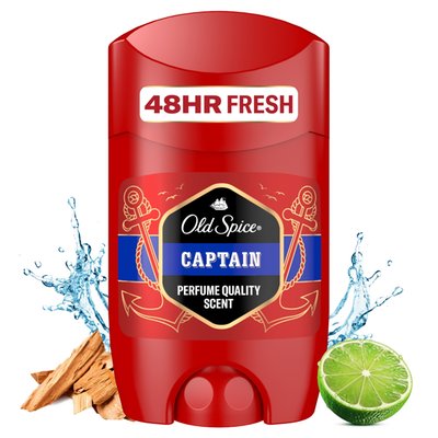 Obrázek Old Spice Captain Tuhý Deodorant Pro Muže. 48hod Svěžest Bez Hliníku. 50 % Recyklovaných Plastů