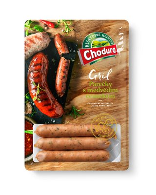 Obrázek Chodura Gril párečky s medvědím česnekem 270g