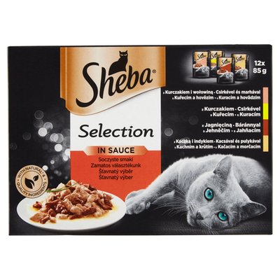 Obrázek Sheba Selection in Sauce šťavnatý výběr 12 x 85g (1,02kg)