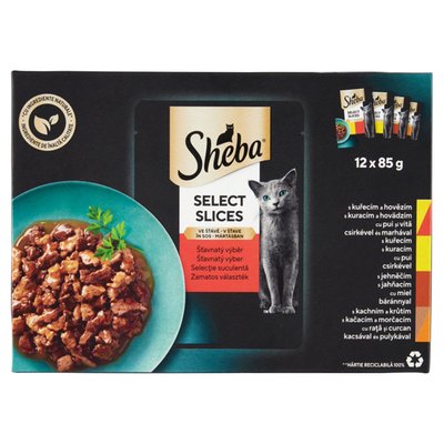Obrázek Sheba Select Slices šťavnatý výběr ve šťávě 12 x 85g (1.02kg)