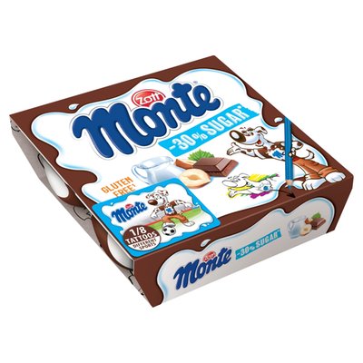 Obrázek Zott Monte Mléčný dezert čokoládový s lískovými oříšky 4 x 55g (220g)