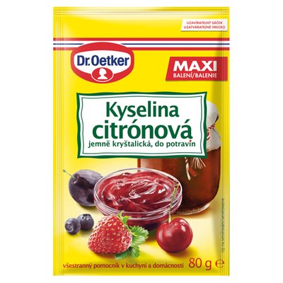 Obrázek Dr. Oetker Kyselina citrónová jemně krystalická do potravin 80g