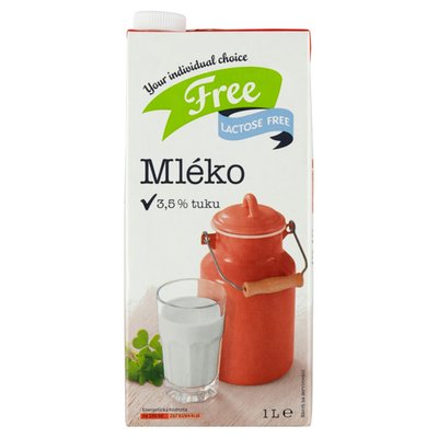 Obrázek Free lactose free Mléko 3,5% tuku UHT 1l