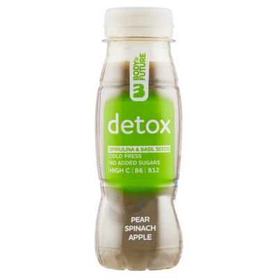 Obrázek Body&Future Detox vícedruhový ovocno-zeleninový nápoj s bazalkovými semeny 200ml