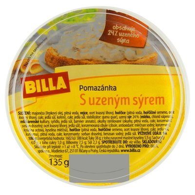 Obrázek BILLA SC POMAZÁNKA S UZENÝM SÝREM 135G