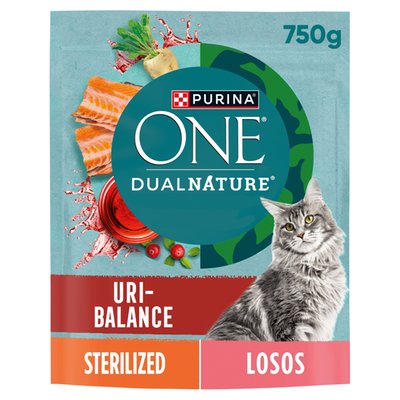 Obrázek Purina ONE Dual Nature Sterilised granule pro kočky brusinka, losos 750g