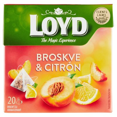 Obrázek Loyd Ovocný čaj aromatizovaný broskve & citrón 20 x 2g (40g)