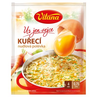 Obrázek Vitana Už jen vejce Kuřecí nudlová polévka 38g