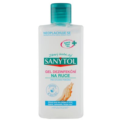 Obrázek Sanytol Gel dezinfekční na ruce Allantoin & Aloe vera 75ml