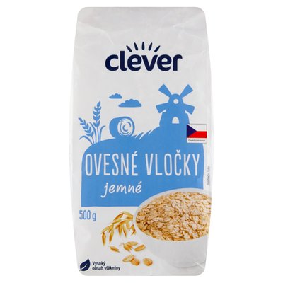 Obrázek clever Ovesné vločky jemné 500g