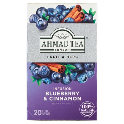 Obrázek Ahmad Tea Ovocno-bylinná směs pro přípravu výluhu borůvka a skořice 20 x 2g (40g)