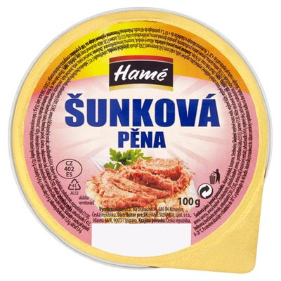 Obrázek Hamé Šunková pěna jemná pomazánka 100g
