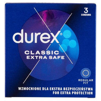 Obrázek Durex Classic Extra Safe Regular Fit kondomy 3 ks