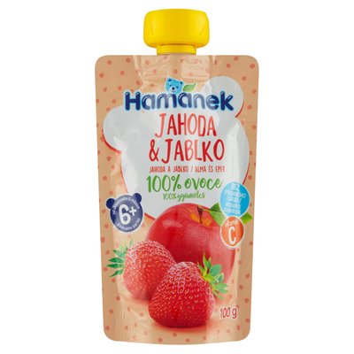 Obrázek Hamánek 100% ovoce, Jahoda & jablko 100g